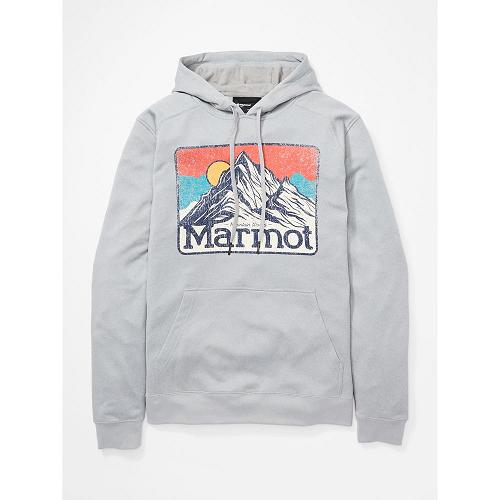 Marmot Clothes Grey NZ - Mountain Peaks Hoodies Mens NZ5016794